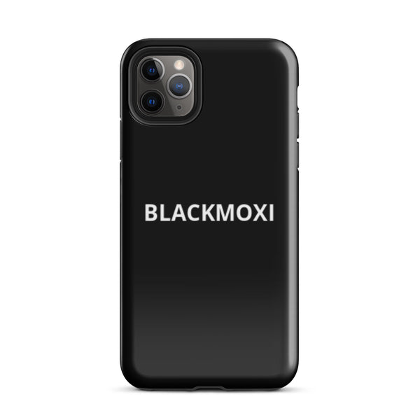 BlackMoxi Tough Case for iPhone® w/wht lettering