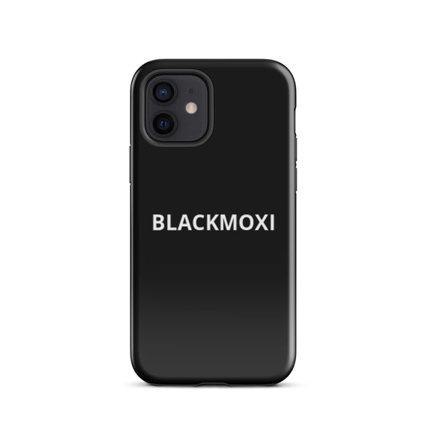BlackMoxi Tough Case for iPhone® w/wht lettering