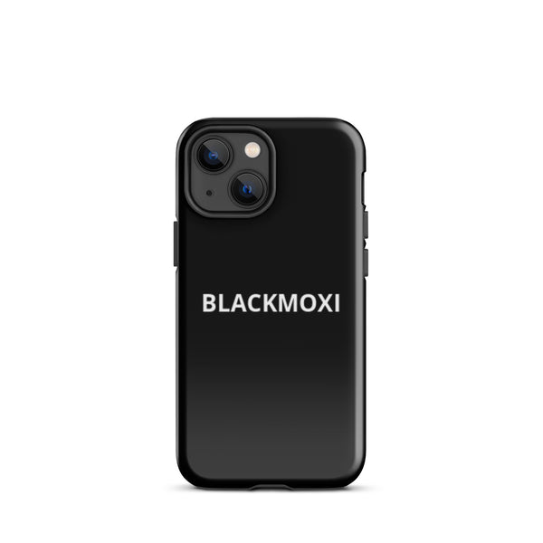 BlackMoxi Tough Case for iPhone® w/wht lettering
