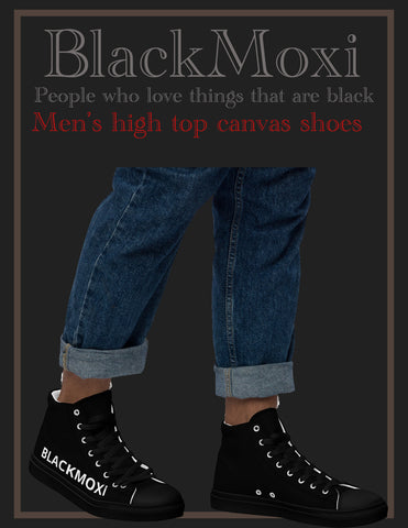 BLACKMOXI Men’s high top canvas shoes