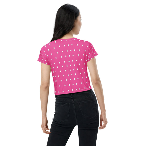 Hoodies4You "Look Like Barbie" "Halloween" Pink w/white Polka dot Tee Shirt