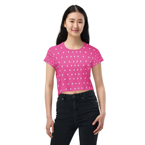 Hoodies4You "Look Like Barbie" "Halloween" Pink w/white Polka dot Tee Shirt