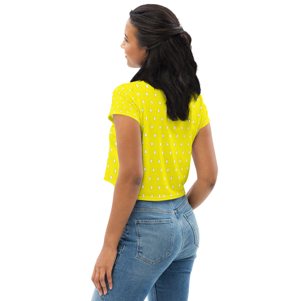 Hoodies4You "Look Like Barbie" "Halloween" Yellow w/white Polka dot Tee Shirt
