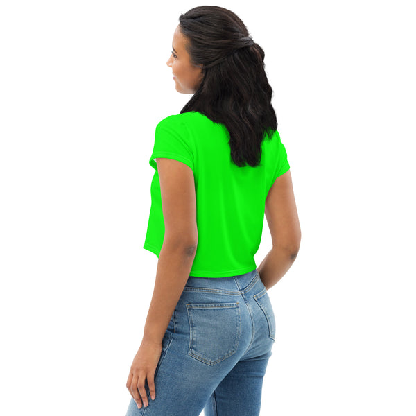 Hoodies4You "Look Like Barbie" "Halloween" Women Neon Green Tee Shirt
