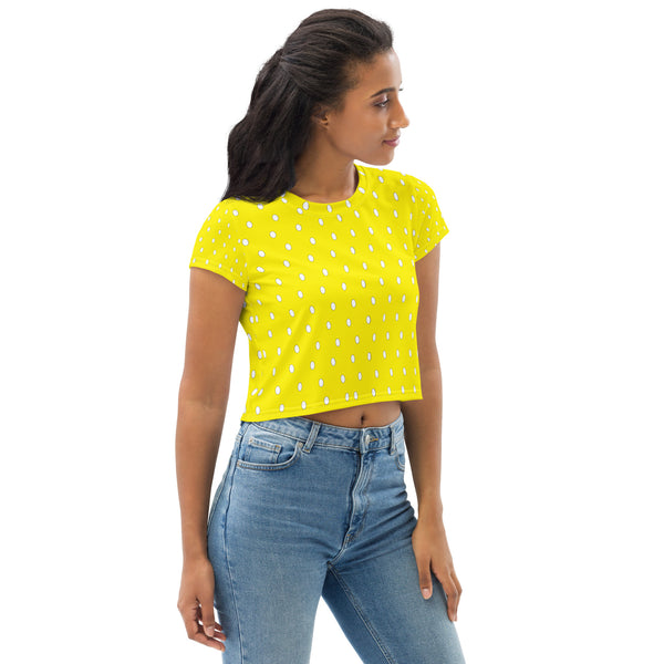 Hoodies4You "Look Like Barbie" "Halloween" Yellow w/white Polka dot Tee Shirt