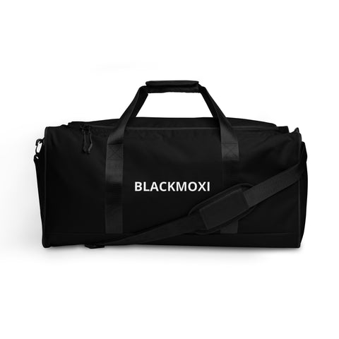 BlackMoxi Duffle bag w/wht lettering