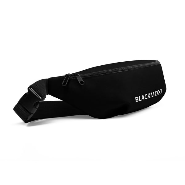 BlackMoxi Fanny Pack w/wht lettering