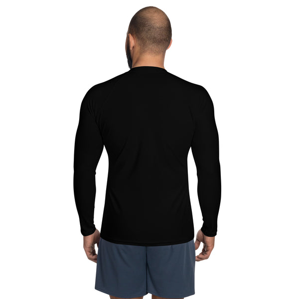 BlackMoxi Men's Rash Guard w/blk lettering