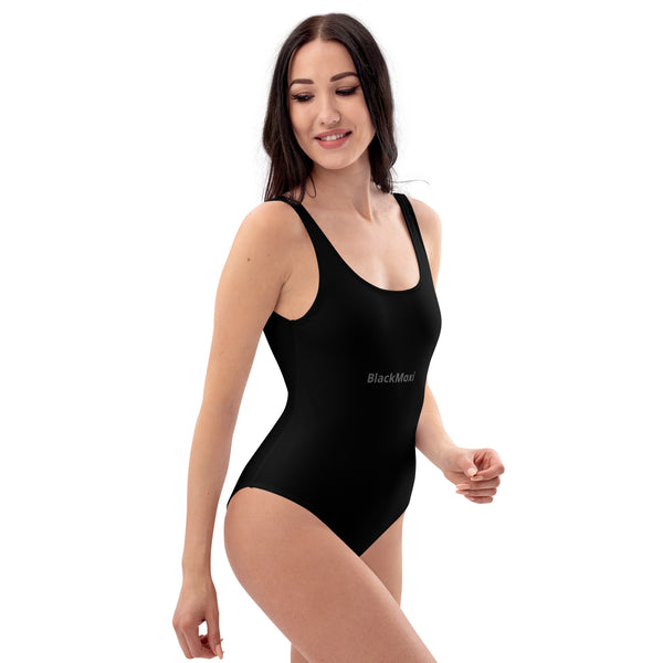 BlackMoxi One-Piece Swimsuit w/blk lettering