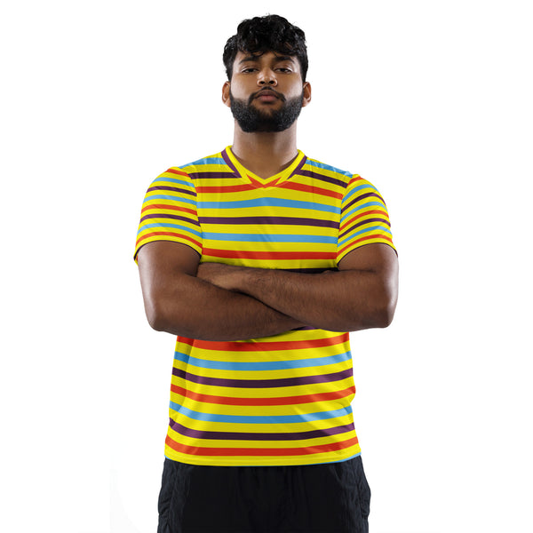 Hoodies4You "Look Like Ken" "Halloween" Yellow/Blue Stripe Shirt