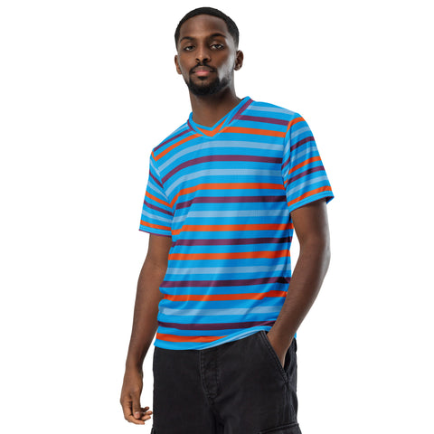 Hoodies4You "Look Like Ken" "Halloween" Blue Stripe Shirt
