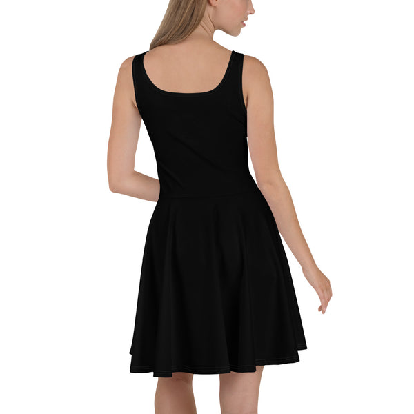 BlackMoxi Skater Dress w/blk lettering