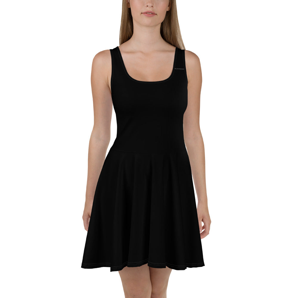 BlackMoxi Skater Dress w/blk lettering