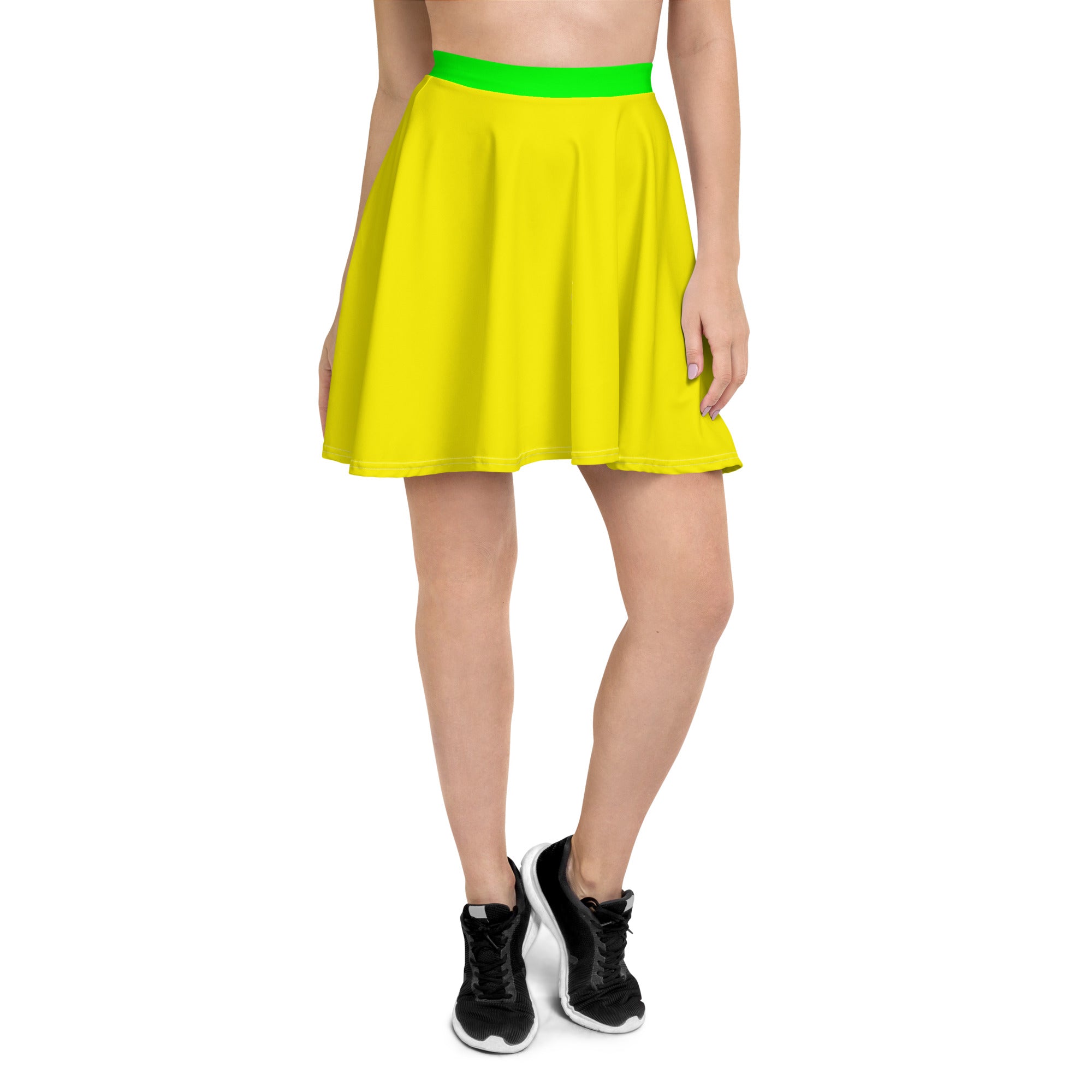 Hoodies4You "Look Like Barbie" "Halloween" Women Neon Yellow & Green Skirt w/green belt