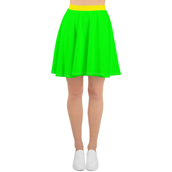 Hoodies4You "Look Like Barbie" "Halloween" Women Neon Green & Yellow Skirt w/pink belt copy