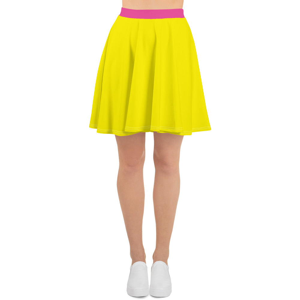Hoodies4You "Look Like Barbie" "Halloween" Women Yellow Skirt w/pink belt