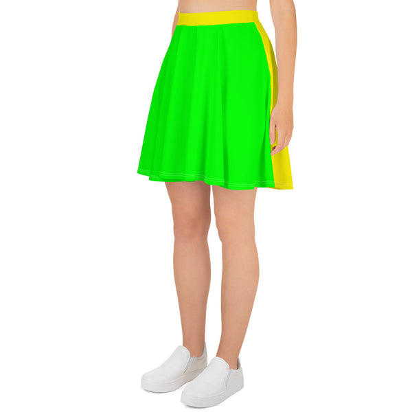 Hoodies4You "Look Like Barbie" "Halloween" Women Neon Green & Yellow Skirt w/pink belt copy