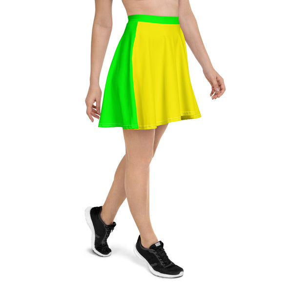 Hoodies4You "Look Like Barbie" "Halloween" Women Neon Yellow & Green Skirt w/green belt