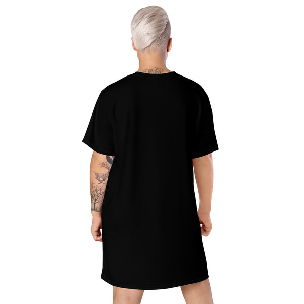 BlackMoxi T-shirt dress w/wht lettering