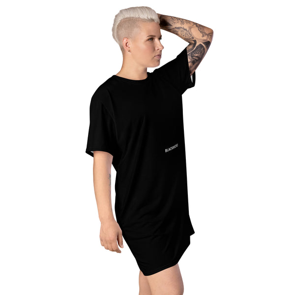 BlackMoxi T-shirt dress w/wht lettering