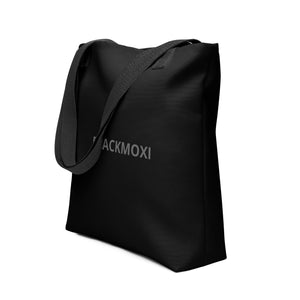 BlackMoxi Tote bag w/blk lettering