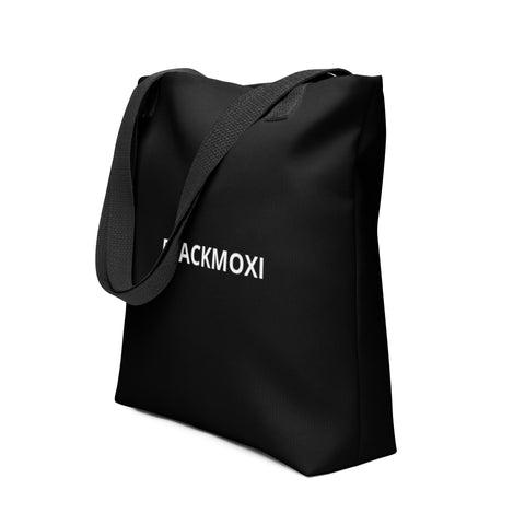 BlackMoxi Tote bag w/wht lettering