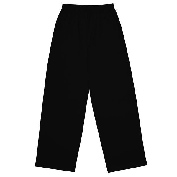 BlackMoxi unisex wide-leg pants w/blk lettering