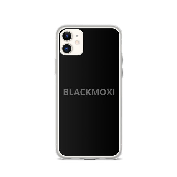 BlackMoxi Clear Case for iPhone® w/blk lettering