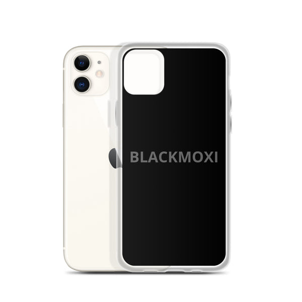 BlackMoxi Clear Case for iPhone® w/blk lettering