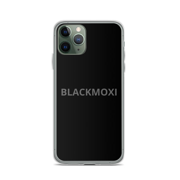 BlackMoxi Clear Case for iPhone® w/blk lettering