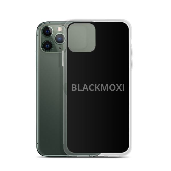 BlackMoxi Clear Case for iPhone® w/blk lettering