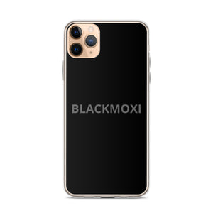 BlackMoxi Clear Case for iPhone® w/blk lettering