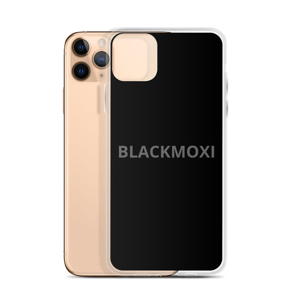 BlackMoxi Clear Case for iPhone® w/blk lettering