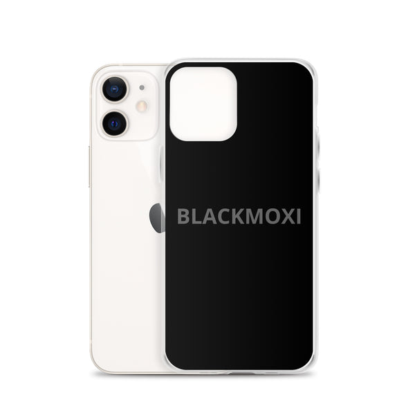 BlackMoxi Clear Case for iPhone® w/blk lettering