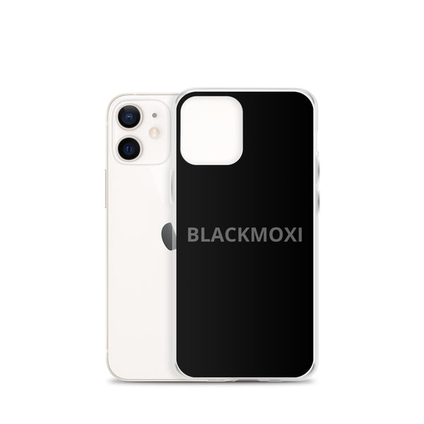 BlackMoxi Clear Case for iPhone® w/blk lettering