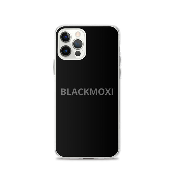 BlackMoxi Clear Case for iPhone® w/blk lettering