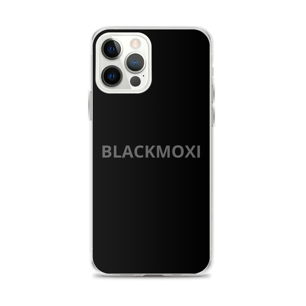 BlackMoxi Clear Case for iPhone® w/blk lettering