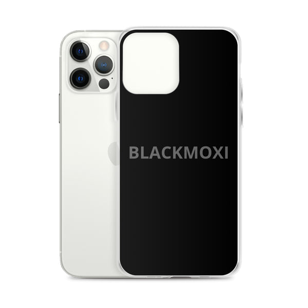 BlackMoxi Clear Case for iPhone® w/blk lettering