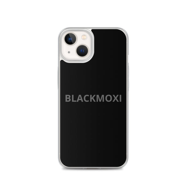 BlackMoxi Clear Case for iPhone® w/blk lettering