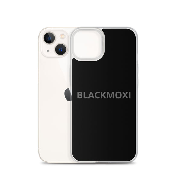 BlackMoxi Clear Case for iPhone® w/blk lettering