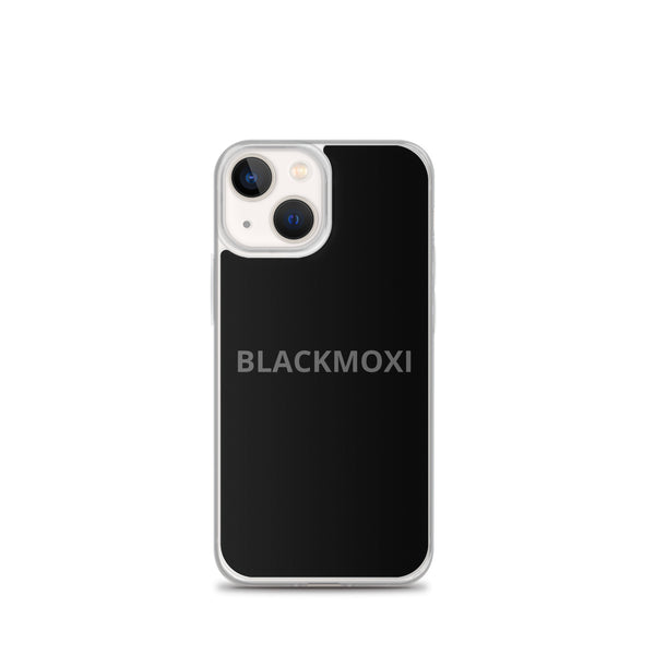 BlackMoxi Clear Case for iPhone® w/blk lettering