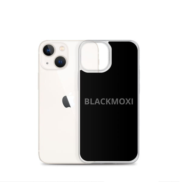 BlackMoxi Clear Case for iPhone® w/blk lettering