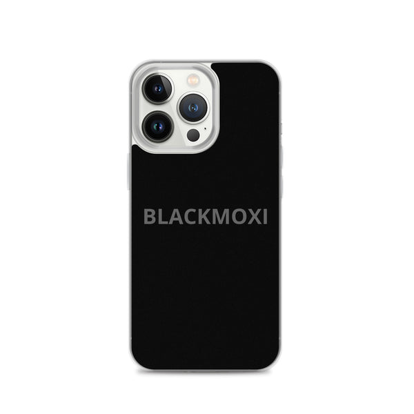 BlackMoxi Clear Case for iPhone® w/blk lettering