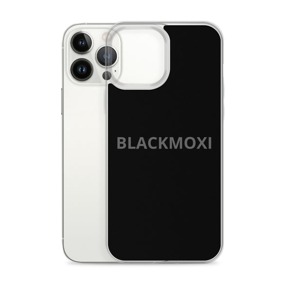 BlackMoxi Clear Case for iPhone® w/blk lettering