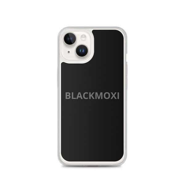 BlackMoxi Clear Case for iPhone® w/blk lettering