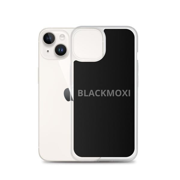 BlackMoxi Clear Case for iPhone® w/blk lettering