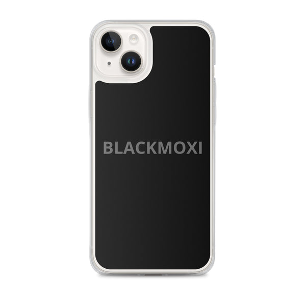 BlackMoxi Clear Case for iPhone® w/blk lettering