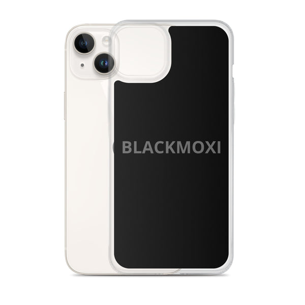 BlackMoxi Clear Case for iPhone® w/blk lettering