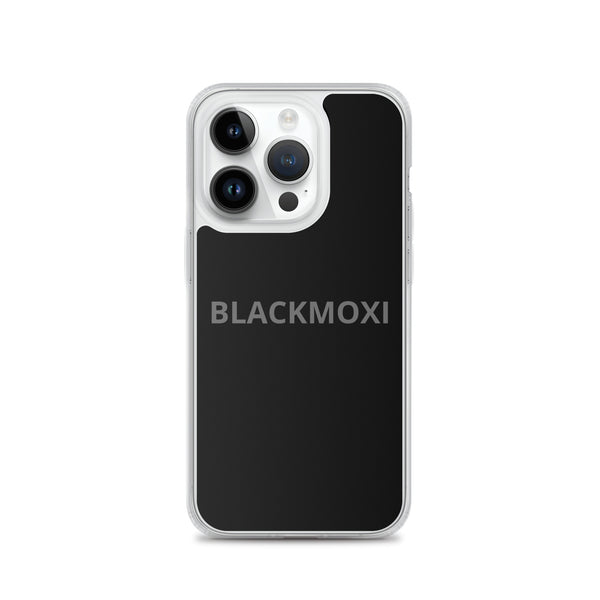 BlackMoxi Clear Case for iPhone® w/blk lettering