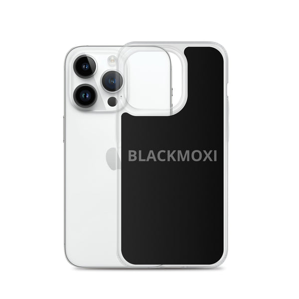 BlackMoxi Clear Case for iPhone® w/blk lettering